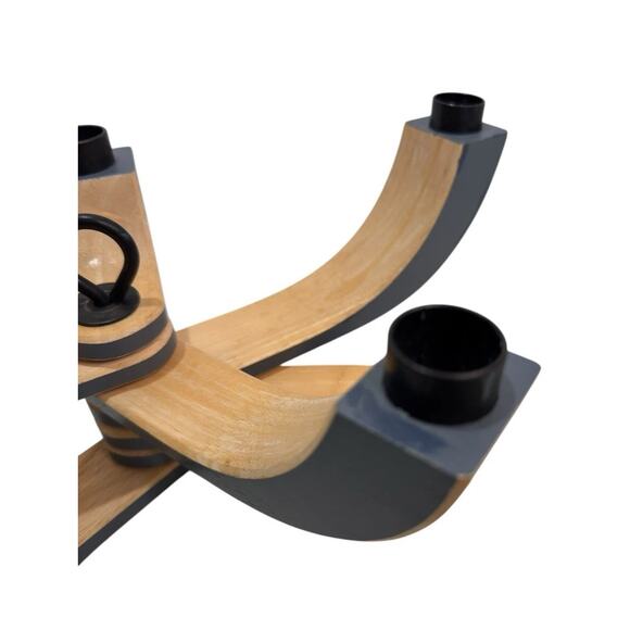 Mid Century Modern Gray & Tan Design Home Stockholm Candleholder Jonas Grundell - Picture 12 of 12